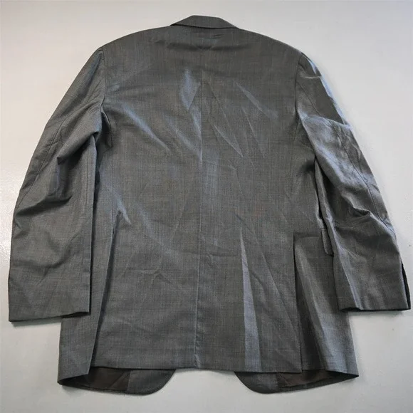 Lanvin 42R Gray Glenn Check 100% Wool 15 Faubourg Italy Blazer Jacket Sport Coat